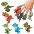 5 PCS Painless Biting Finger Dinosaur Toy Set for 3+ Kids, Movable Mouth, Fun Birthday Gifts, Easter Basket Stuffers and Egg Fillers