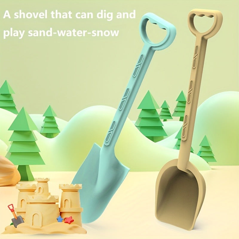 2pcs Random Color Large Shovel and Snow Shovel for Kids' Summer Beach Snow Play Durable Plastic Suitable for Outdoor Family Fun on Beaches or Snowy Areas Perfect Gift for Various Holidays