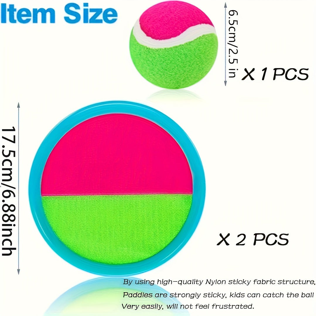 3-Pack Toss and Catch Ball Set for Kids and Adults | Beach, Pool, and Yard Games - Classic Gift for Boys and Girls Aged 3-12+ Years