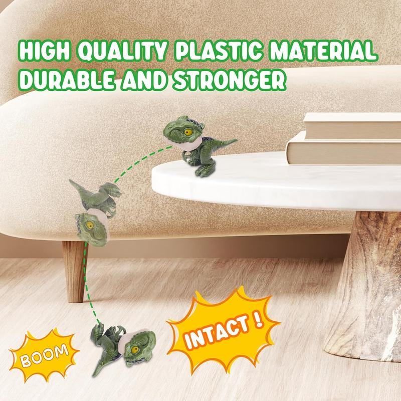 5 PCS Painless Biting Finger Dinosaur Toy Set for 3+ Kids, Movable Mouth, Fun Birthday Gifts, Easter Basket Stuffers and Egg Fillers