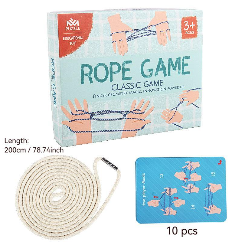 Classical Rope Game, 11pcs/set Interactive Educational Rope Toy, Handheld Rope Game  Toy for Adults & Teens, Fun Gift for Family