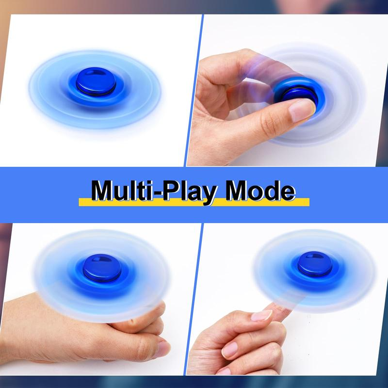 Fidget Spinner 2 Pack, Stress Anxiety Relief Sensory Fidget Toys for Kids Adults, Cool Electroplated Fidget Spinners for ADHD Autism Birthday Gifts Stocking Stuffers Classroom Prizes for Boys Girls Round