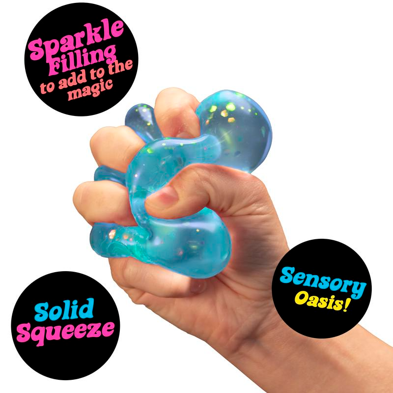 Raindrop Sensory Toy with Dreamy Smooth Squeeze, Sparkle Filling, 3 Assorted Colors (One Random Color)