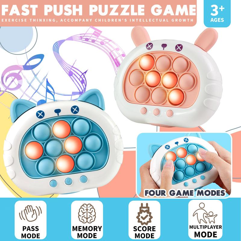 Fast Push Pop Game Toy for Kids – Electronic Puzzle with Lights & Music, Memory Challenge, Multiplayer Mode, Stress Relief Toy for Children