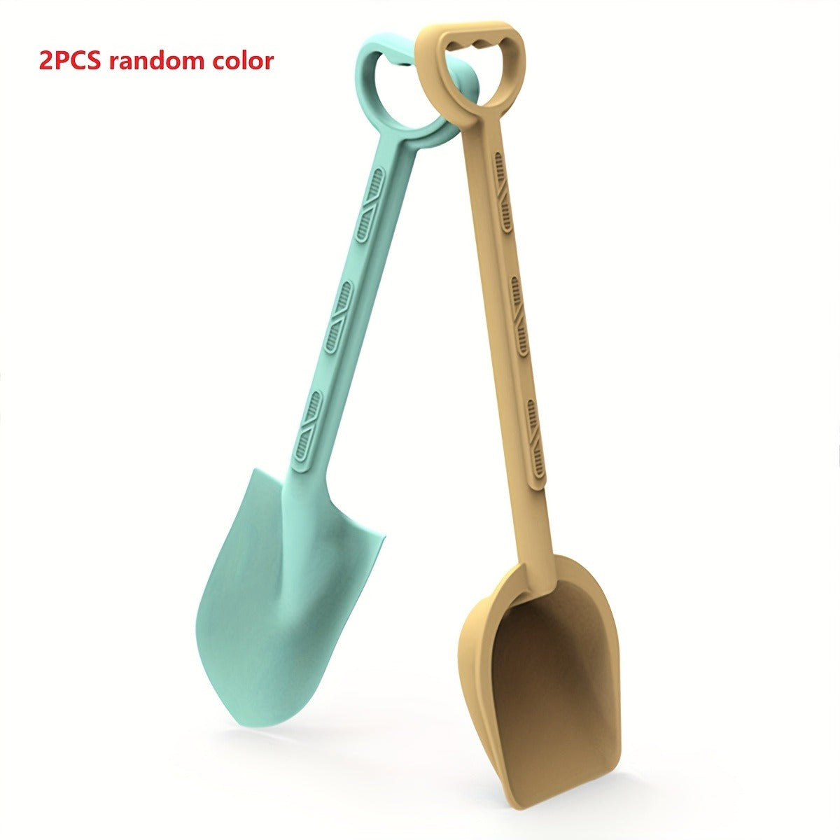 2pcs Random Color Large Shovel and Snow Shovel for Kids' Summer Beach Snow Play Durable Plastic Suitable for Outdoor Family Fun on Beaches or Snowy Areas Perfect Gift for Various Holidays