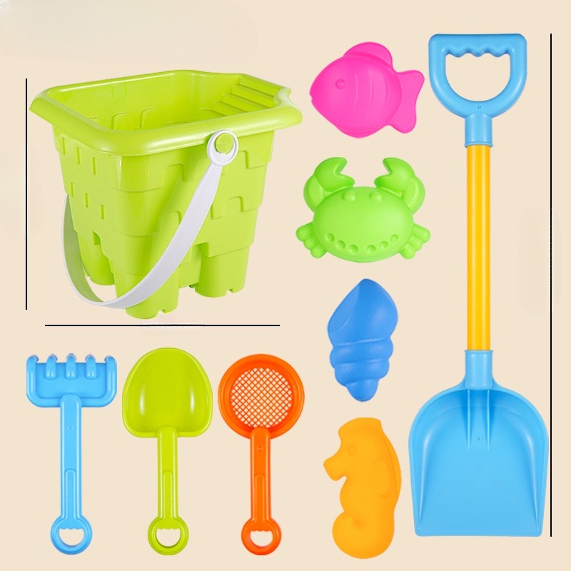 13pcs Youngsters' Beach Toys, a Set of Toys for Youngsters Playing in Water and Sand, Featuring a Large Shovel for Sand Digging And a Beach Bucket for Water Play, Perfect Beach Gifts for Youngsters in Random Colors And Styles.