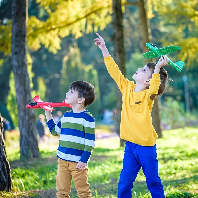 1-Pack Giant Foam Glider Planes – Boomerang Throw & Catch Toys for Beach, Park, Backyard – Outdoor Flying Toy for Kids & Adults (Blue & Red) – Fun Easter, Christmas, Halloween, Birthday Gifts