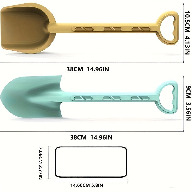 2pcs Random Color Large Shovel and Snow Shovel for Kids' Summer Beach Snow Play Durable Plastic Suitable for Outdoor Family Fun on Beaches or Snowy Areas Perfect Gift for Various Holidays