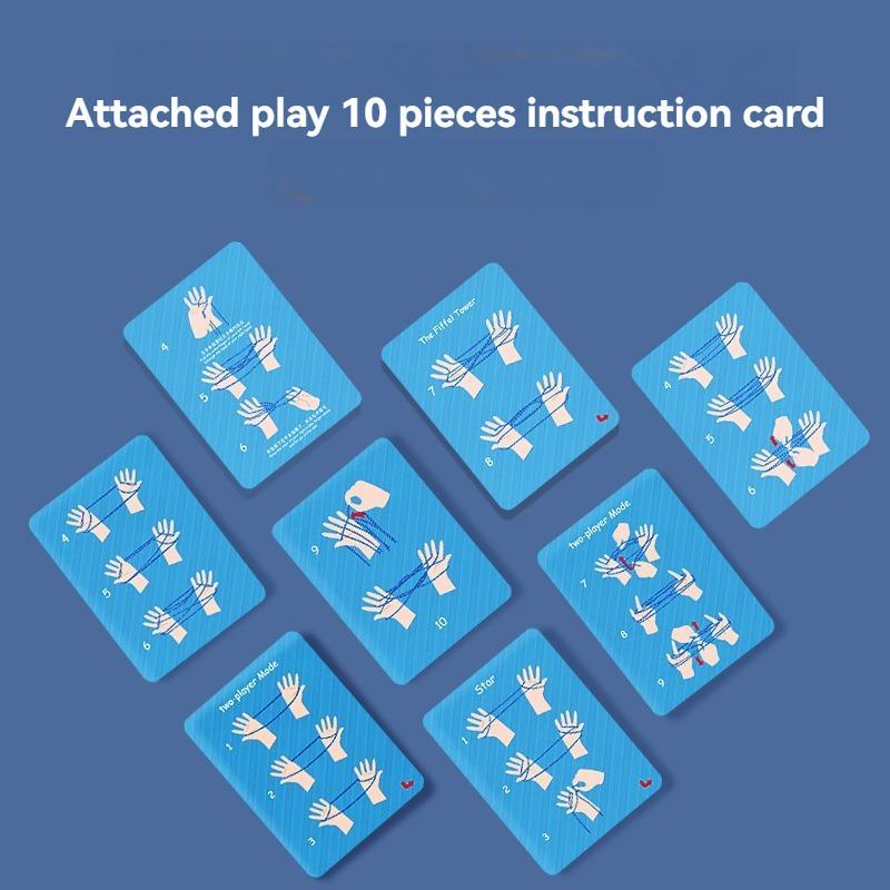Classical Rope Game, 11pcs/set Interactive Educational Rope Toy, Handheld Rope Game  Toy for Adults & Teens, Fun Gift for Family