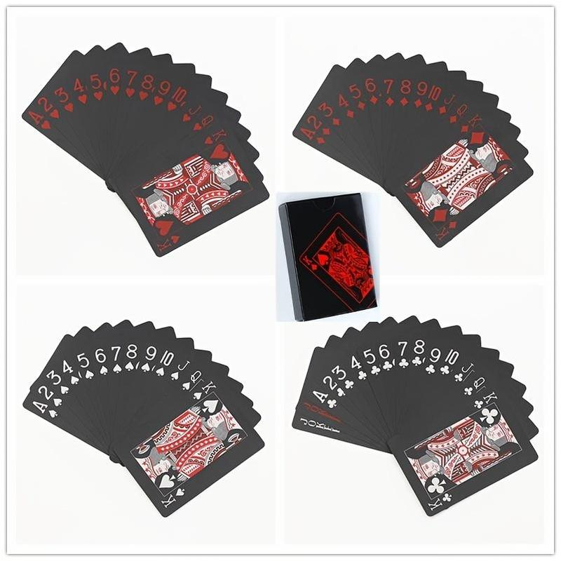 Playing Cards, 1 Box Waterproof PVC Material Poker Card, Party Entertainment Standard Poker Card Design for Party Holiday Game Props
