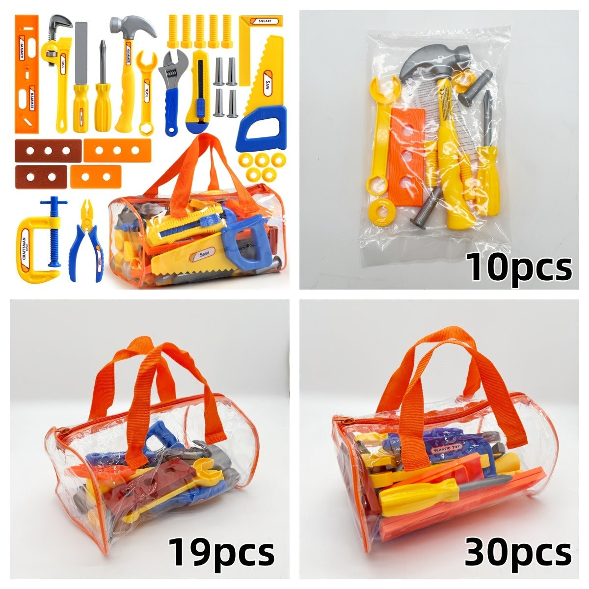 10/20/30pcs Toy Tool Box Set | Screwdriver, Simulation Tools for Boys and Girls, Interactive Play at Home, Birthday Gift