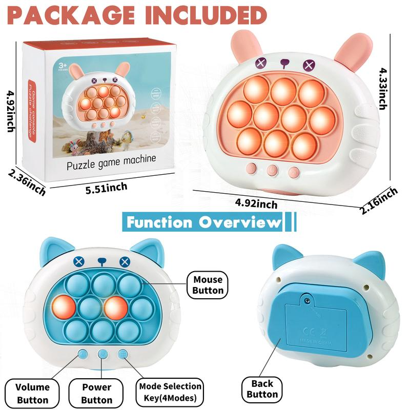 Fast Push Pop Game Toy for Kids – Electronic Puzzle with Lights & Music, Memory Challenge, Multiplayer Mode, Stress Relief Toy for Children